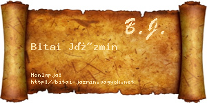 Bitai Jázmin névjegykártya